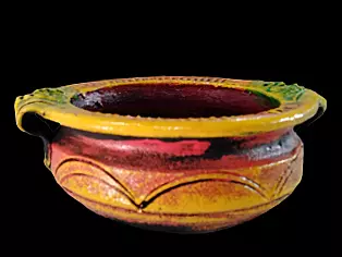 Hand painted Terracotta bowl