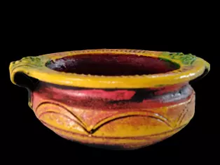 Hand painted Terracotta bowl