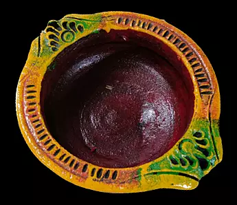 Hand painted Terracotta bowl