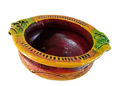 Hand painted Terracotta bowl